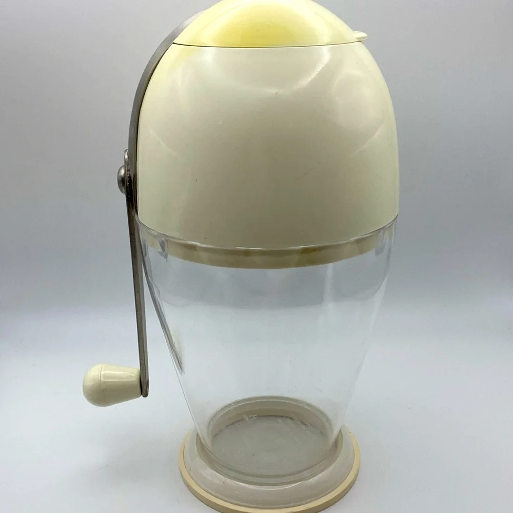 Vintage IKEA Of Sweden Groggy White Manual Hand-Crank Ice Crusher Counter Top
